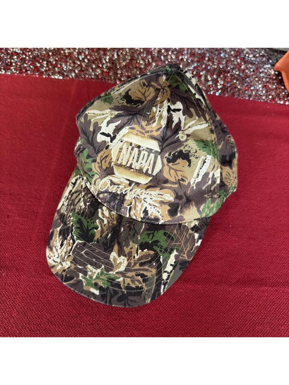 NAPA Outdoors Auto Parts Cap Camouflage Hunt Logo Baseball Trucker Camo Dad Hat